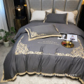 Durable pure cotton simple bed set 4 pieces